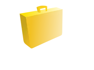 Gul koffert vektor image