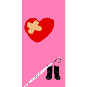 Vektor-Bild-gebrochenes Herz-poster