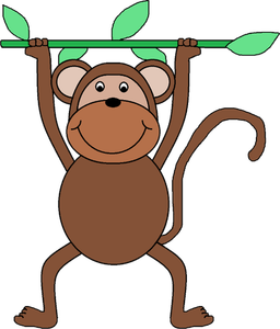 Monkey med en gren