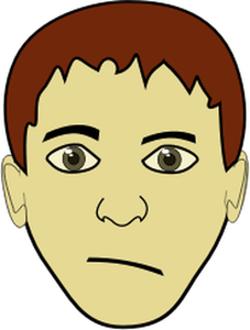 Imagen vectorial chico de cabello marrón