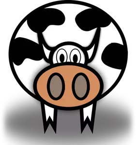 Vektorové grafiky vytřeštěné komické krávy