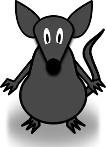 Immagine vettoriale del mouse cartoon paura