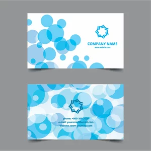 Modèle de carte de visite de bulles bleues