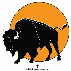 Bull silhouette vector