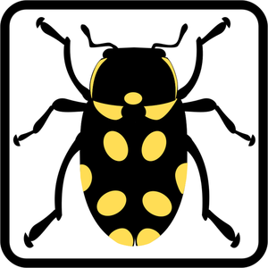 Vector illustration bug sign icon