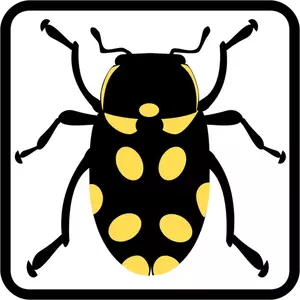 Vector illustration bug sign icon