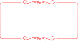 Illustrazione vettoriale del cuore decorato bordo rosa