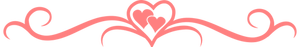 Vector illustration of pink hearts