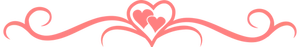 Vektor ilustrasi hati merah muda