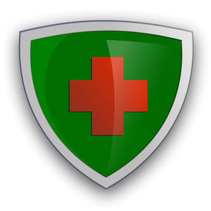 Escudo con Cruz Roja vector