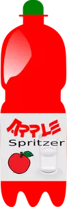 Une bouteille de dessin vectoriel de Schorle pomme