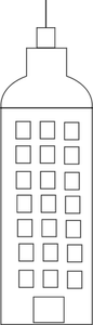 Vector image of simple cartoon tower block