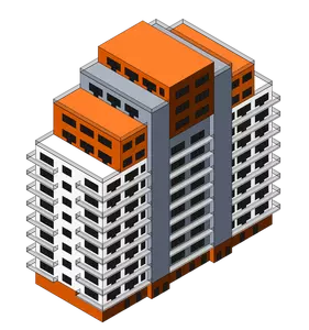 Isometric building vector image