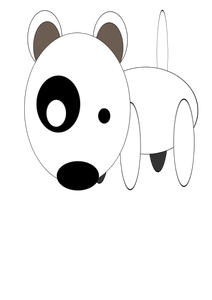 Simple vector drawing of a bullterrier