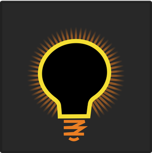 Glowing light bulb illustration