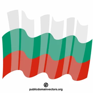 Bandeira acenando da Bulgária