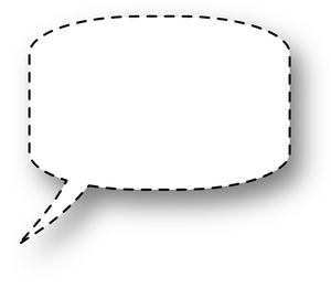 Dotted line speech bubble vector illustration