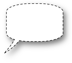Dotted line speech bubble vector illustration
