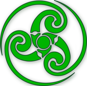 Vektor-Bild der Wunde bis keltische Zeichen