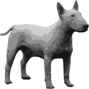 Escala de grises vector imagen bull terrier