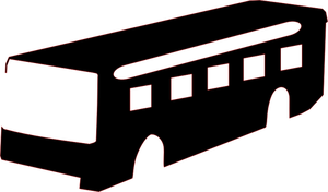 Dibujo vectorial de silueta de autobús