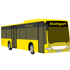 A yellow bus