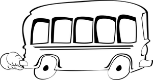 Immagine vettoriale di autobus dei cartoni animati