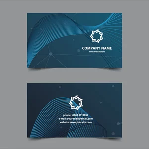 Business card blue theme