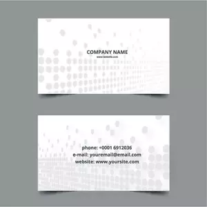 White business card template