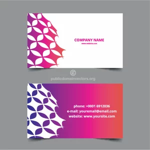 Business card template pink color