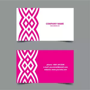 Pink design business card template
