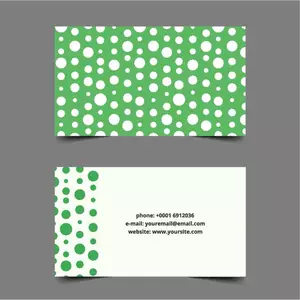 Business card template with pattern