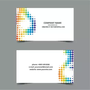 بطاقة الأعمال تصميم الملونة