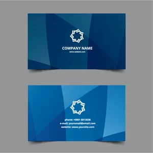 Template kartu bisnis warna biru