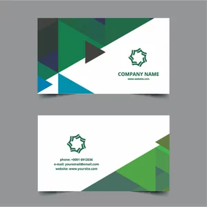 Template kartu bisnis tema hijau