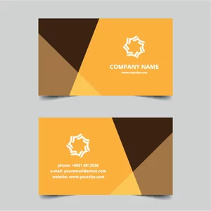 Business card yellow brown color