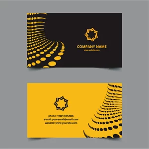 Yellow black business card template