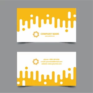 Business card theme yellow color