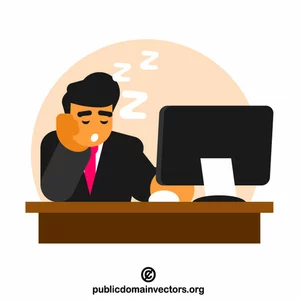 Podnikatel spí na pracovišti
