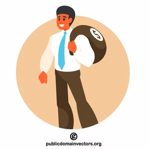 Businessman with a money bag