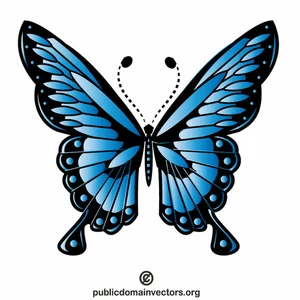 Alas azul mariposa