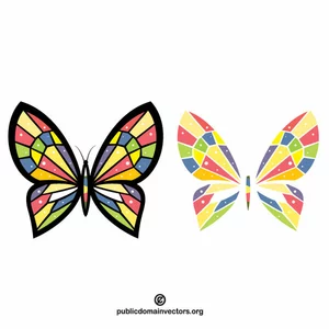 Schmetterling mit bunten Flügeln