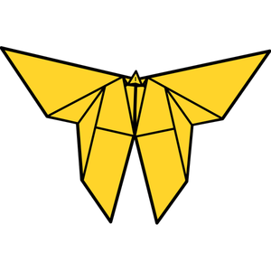 Immagine vettoriale origami farfalla