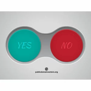 Green and red button