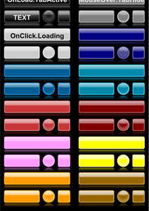 Button set vector graphics
