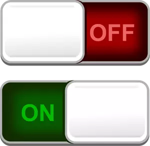 Vector clip art of on and off button switches