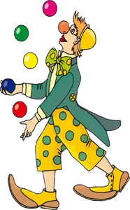 Vector image of juggler clown