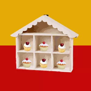 Wooden toy cake-house