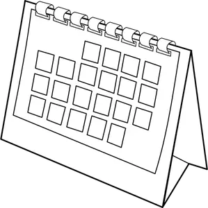 Ilustración de vector de calendario de escritorio