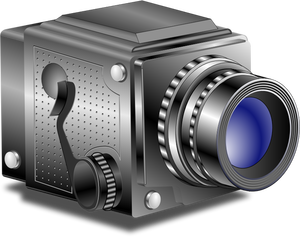 Clipart vetorial do clássico câmera de fotografia manual de estilo antigo
